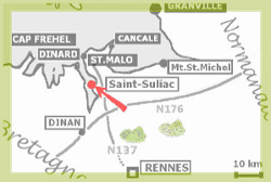map Emerald Coast, bay Mont-Saint-Michel