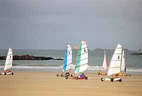 carrovelismo playas de Saint-Malo beach